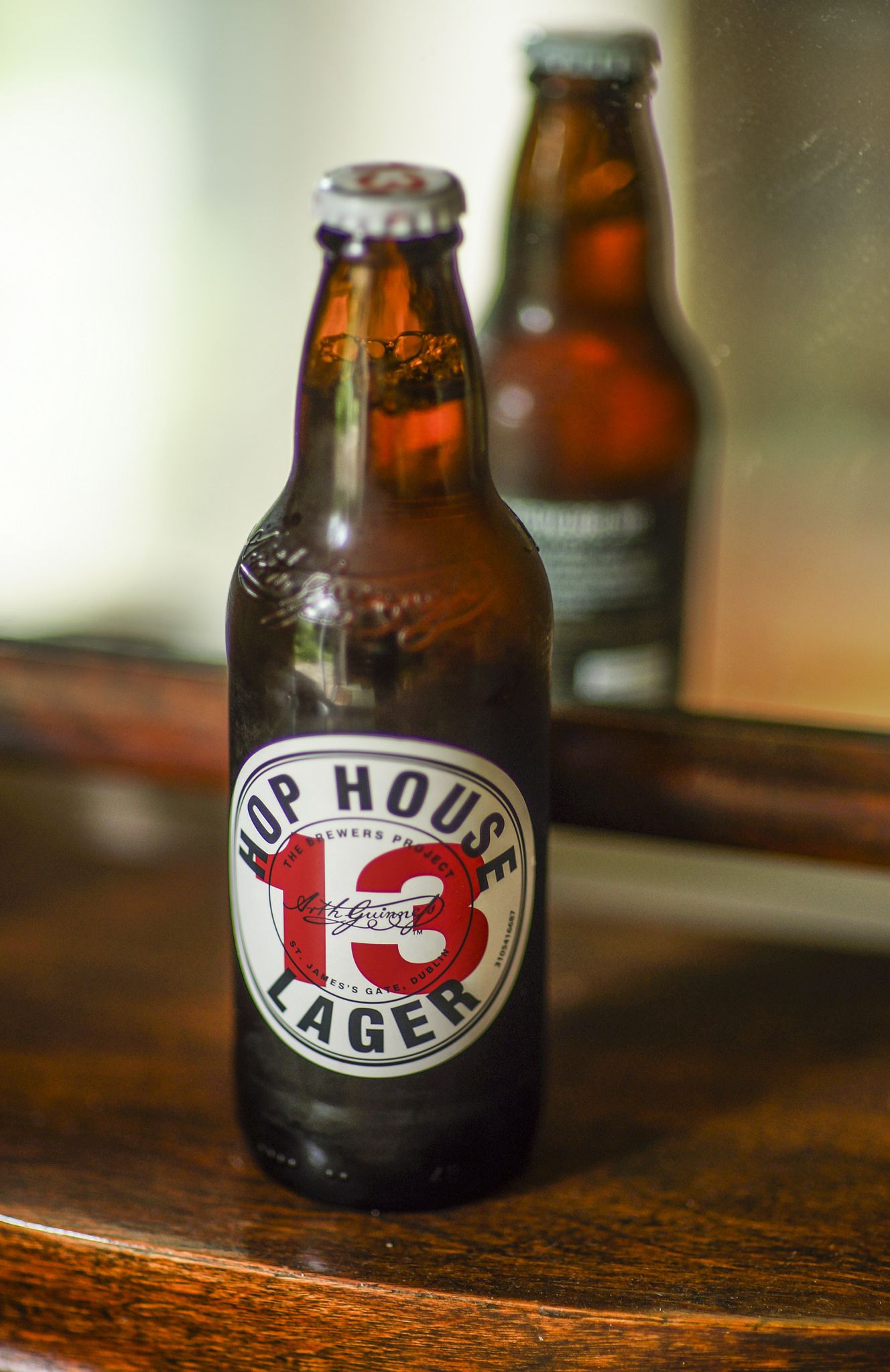 Bottle of Guinness lager - Hop House 13